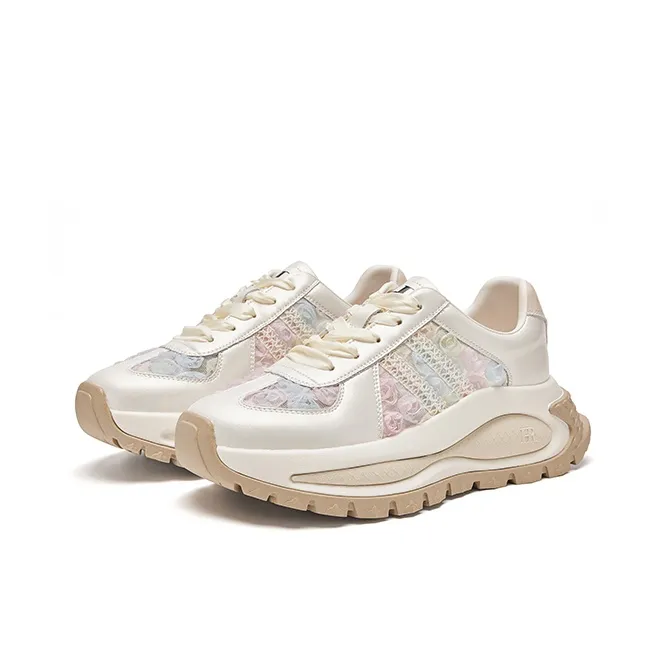 HR Low Top Chunky Sneakers Women's Beige-2