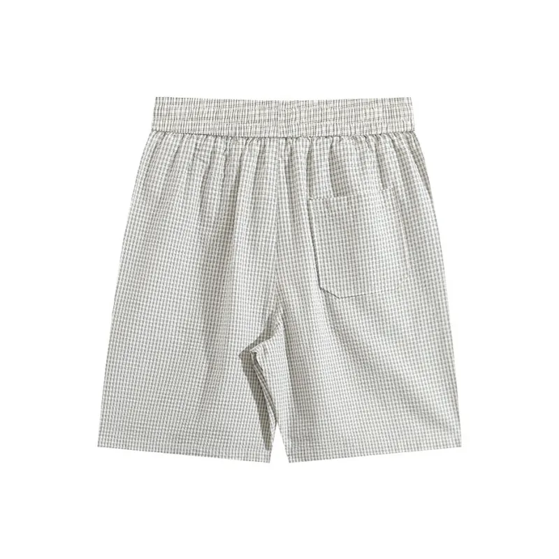 BRUMAIRE Casual Shorts Unisex Navy Blue Comes With Brooch-3