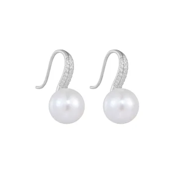 NATURALLYJOJO Faux Pearl Earrings Women's Silver/Gold