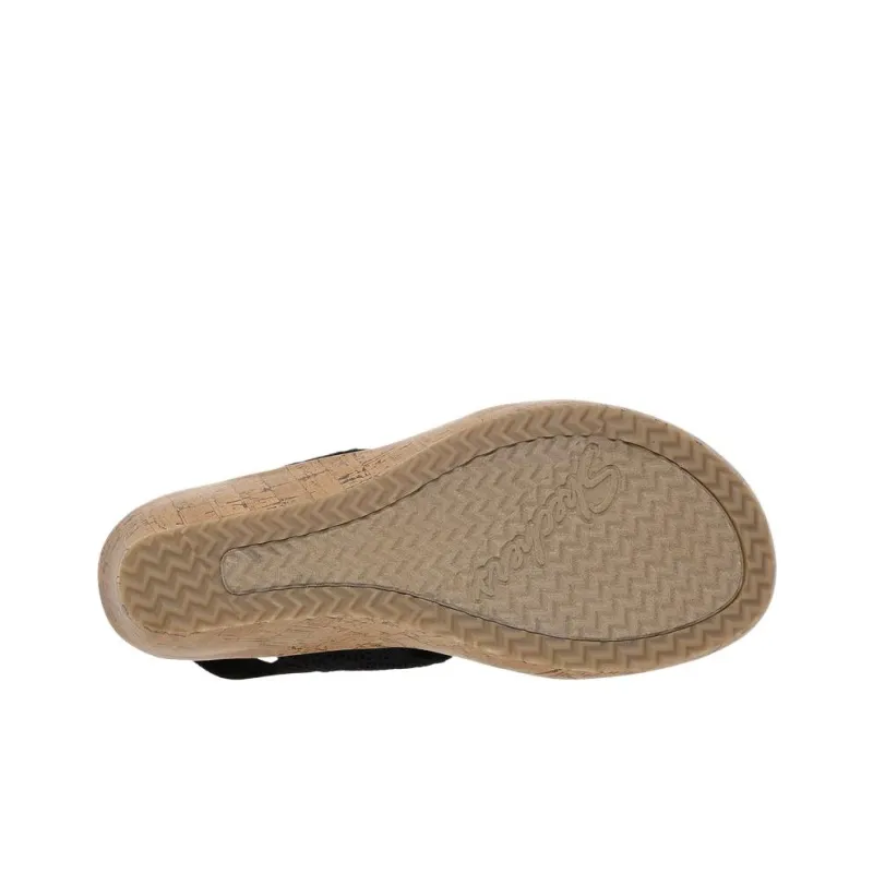 Skechers Beverlee Timeless Touch One Strap Sandals Women's Black-4