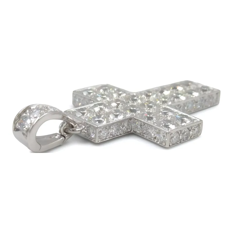 Cartier 2010 18kt White Gold Secret De Bouillard Top Diamond Pendant-2