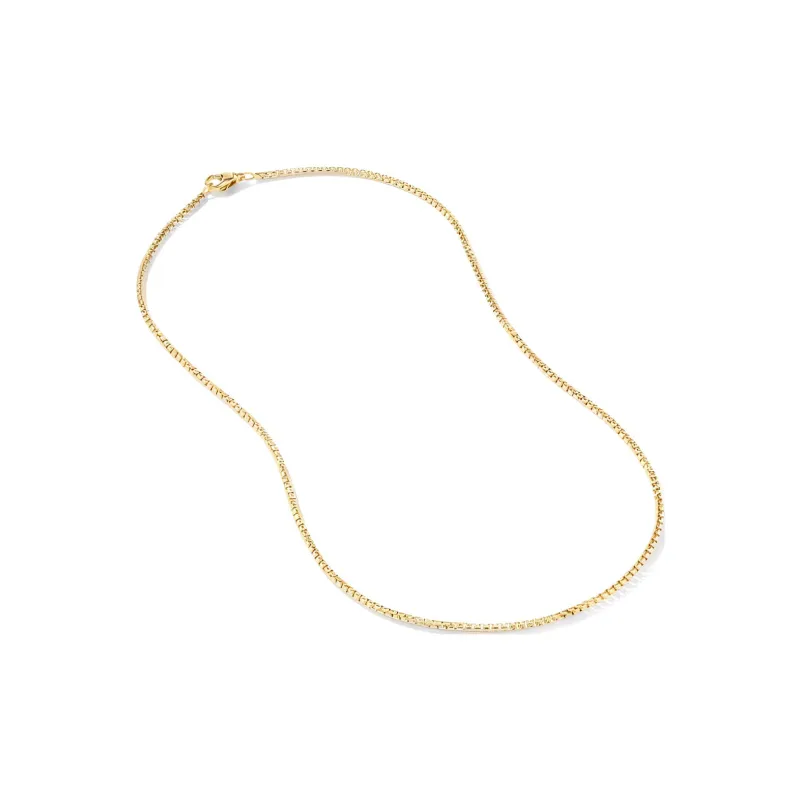 David Yurman 18kt Yellow Gold Box Chain Necklace 2.7mm-0