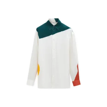 LOEWE SS25 Shirt Men's White Green Orange