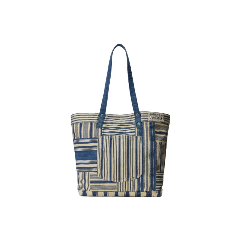 Ralph Lauren Fabric Tote Bag, Shopping Bag, Handbag Men's Blue & Multicolor-0