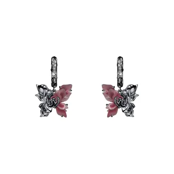 Masw Premium Relief Floral Earrings Women's
