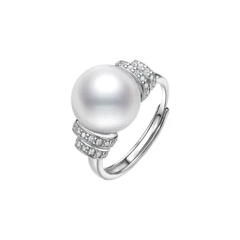 ME LUXE Pearl Ring, Open And Adjustable Niche Design, Exquisite And Refined Women's Ring Women's