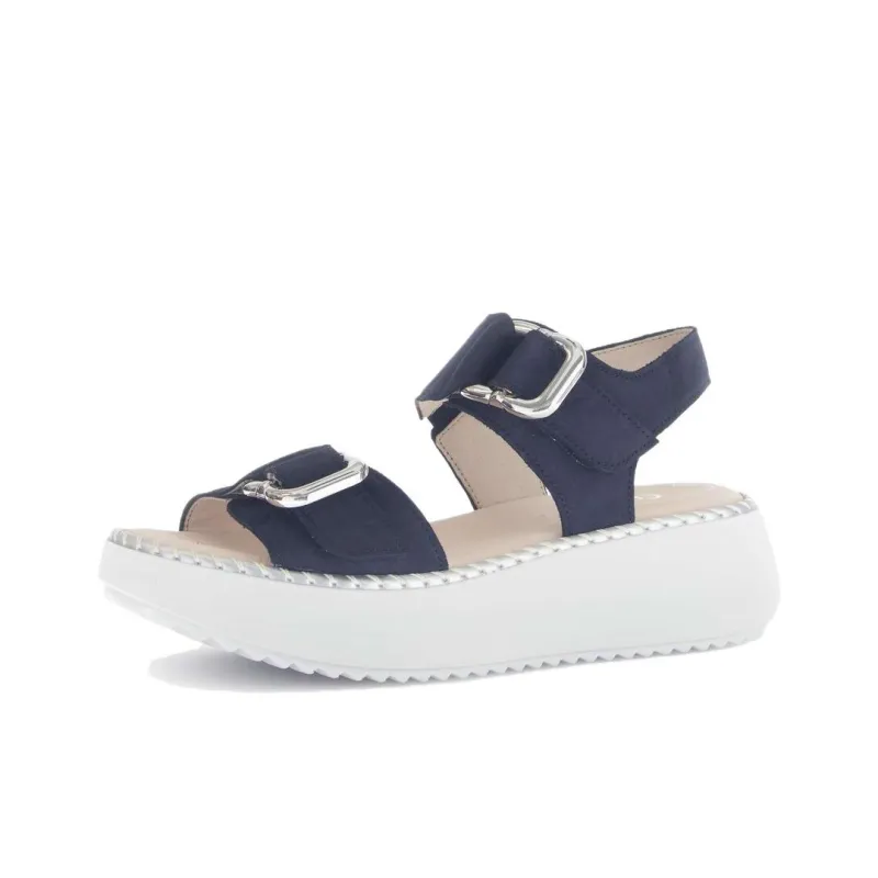 Gabor Fashion One Strap Sandals 5.5cm Women's Blue-2