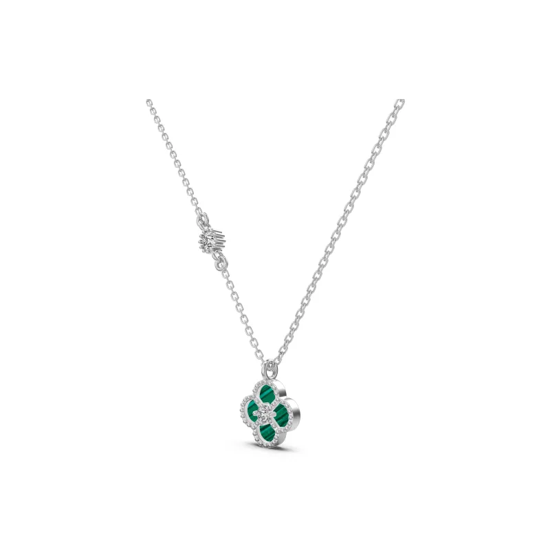 KAILEIFU S925 Silver Necklaces Women's Black/White-11