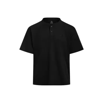 Under Armour WAFFLE HENLEY T Shirt Men's Black 001