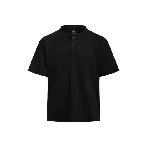 Under Armour WAFFLE HENLEY T Shirt Men's Black 001