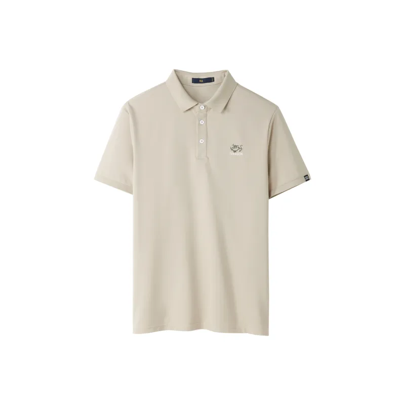 HLA Polo Shirts Men Khaki J5-0