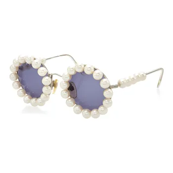 CHANEL 1993 Pearl trim Round frame Sunglasses