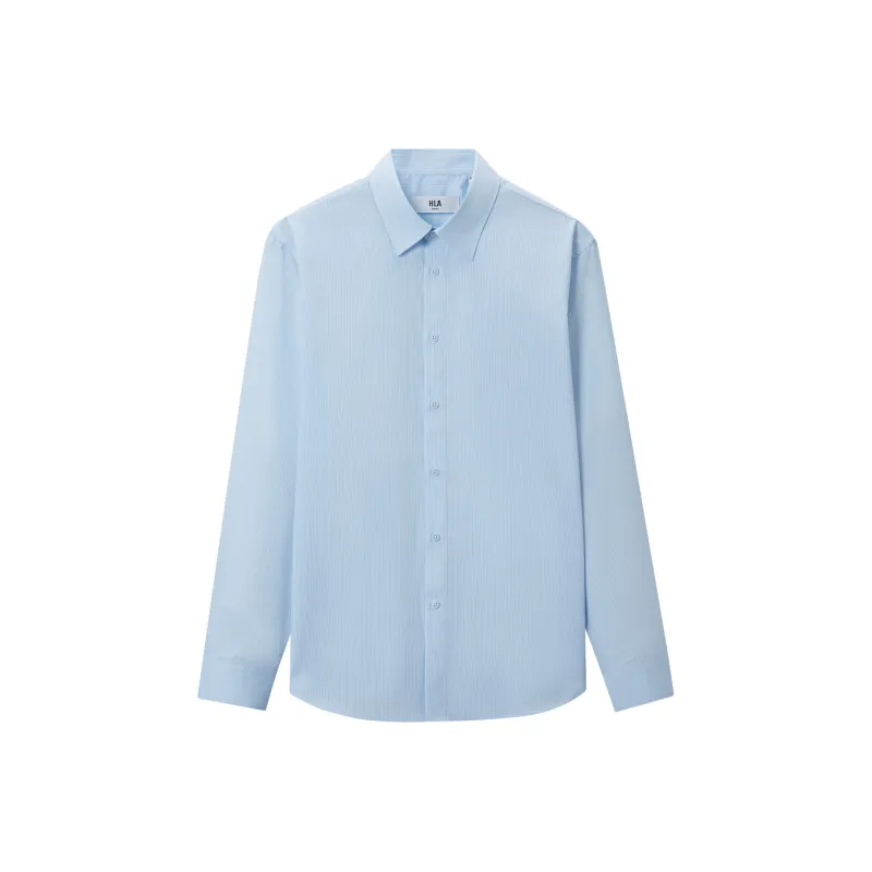 HLA Shirts Men Light Blue Stripes 27-0
