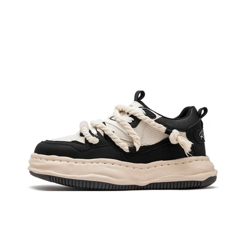 RELAXURSELF Slip Resistant, Abrasion Resistant, Lightweight, Height Increasing Low Top Skateboard Shoes Unisex-35