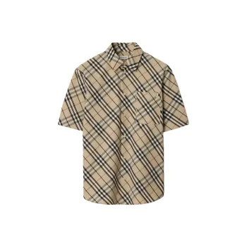 Burberry Checked Short Sleeved Buttoned Shirt