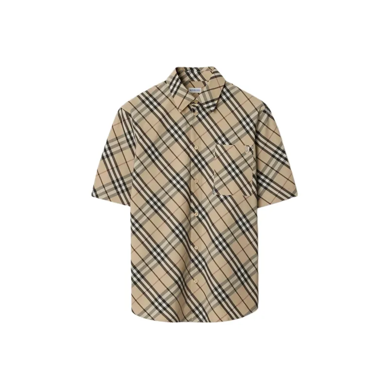 Burberry Checked Cotton Shirt-0