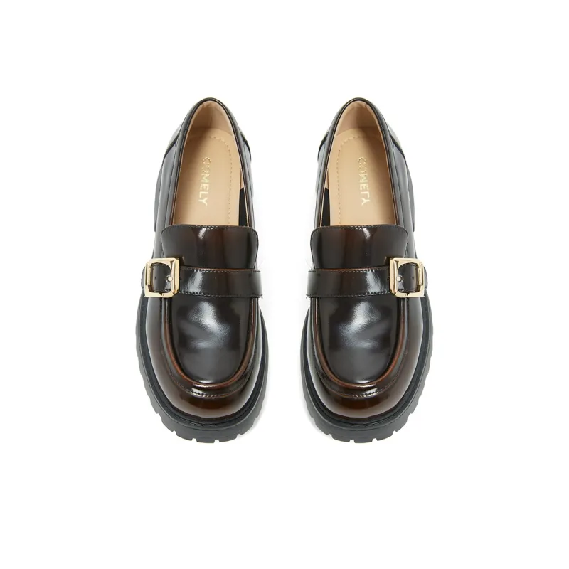 COMELY Loafers Women's Black/Coffee-2