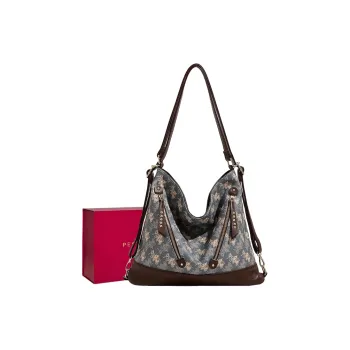 PESASRIE PVC Tote Bag, Shopping Bag, Shoulder Bag, Backpack Women's Blue