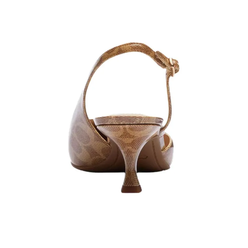COACH Roxanne Slim Heel High Heels 5.7cm Women's Brown-4