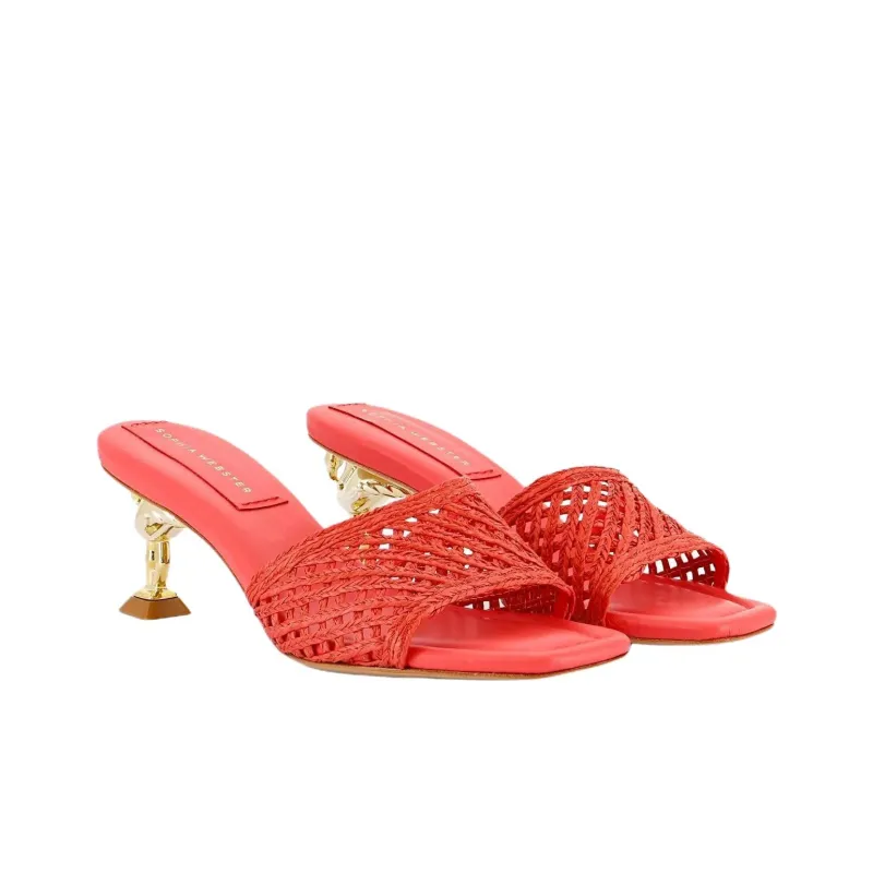 Sophia Webster Flo Flamingo Slide Slippers 6cm Women's Red-2