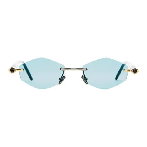 KUBORAUM Acetate Irregular Shape Sunglasses Unisex Blue