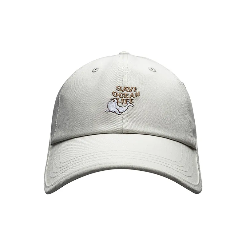 Anta Twill Cotton Fabric Baseball Caps Unisex Sand Gravel Gray-1