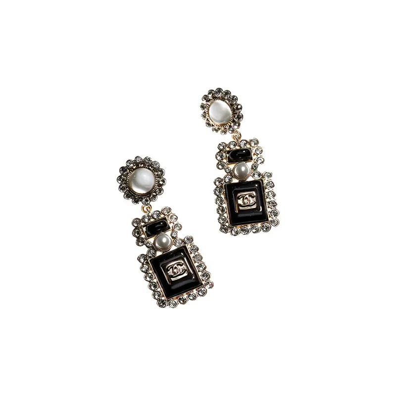 CHANEL Earrings Women's Black-0