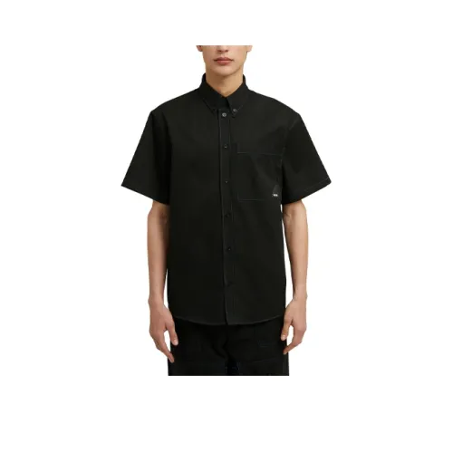 MSGM Contrast Stitching Short Sleeved Buttoned Shirt