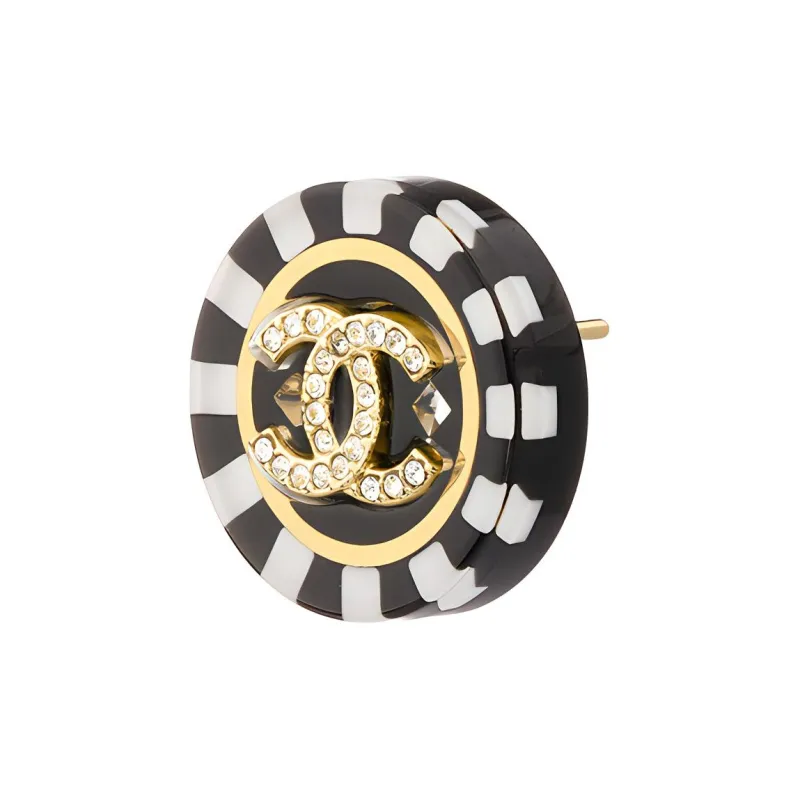 CHANEL Round Cc Logo Earrings-1