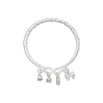 VXSAX 999 Fine Silver Bangles Women's Silver