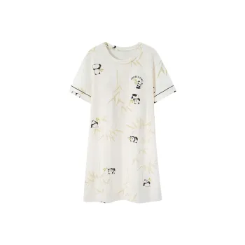 FENTENGCARE Nightgown Women's Apricot