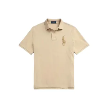 Polo Ralph Lauren Classic Fit Big Pony Mesh Polo Shirt Polo Shirt Men's Khaki