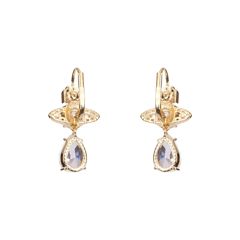 Vivienne Westwood Metal Earrings Unisex Gold-3