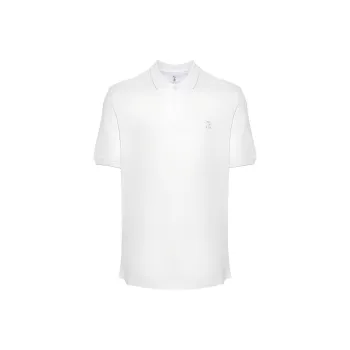 Brunello Cucinelli Logo Embroidered Short Sleeved Polo Shirt