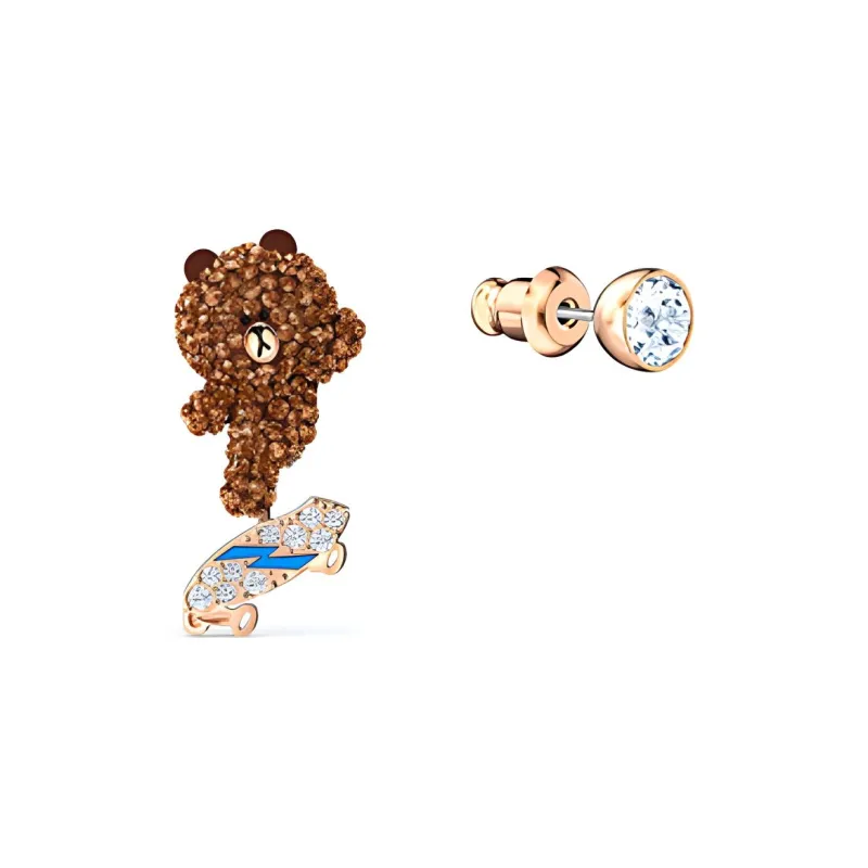 Swarovski Line Friends Stud Earrings Women's-2