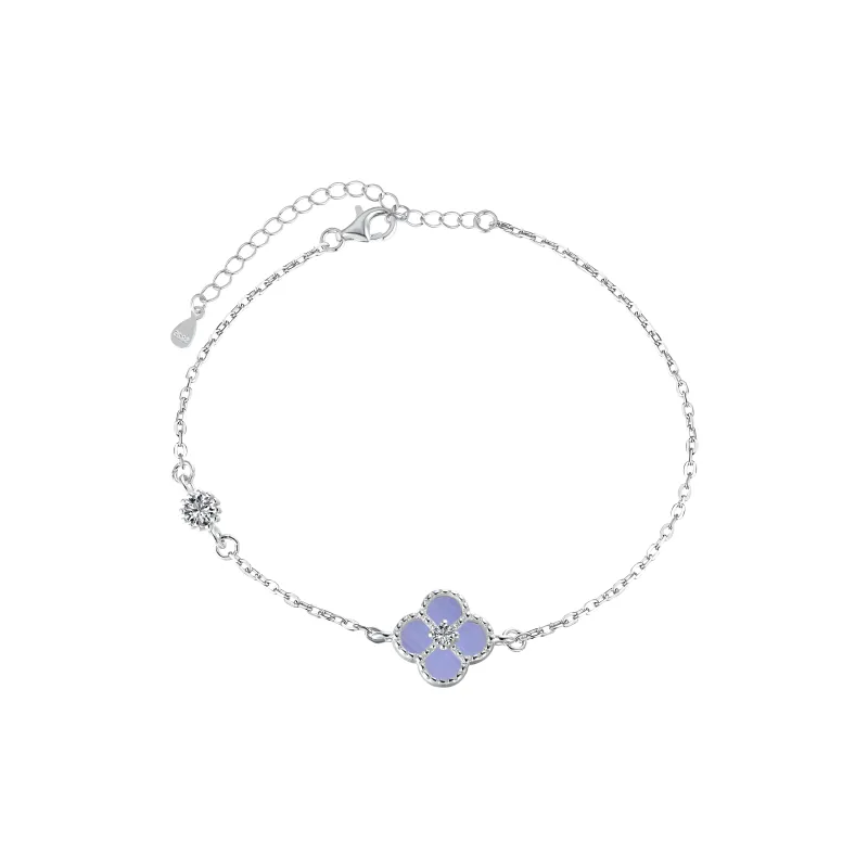 KAILEIFU S925 Silver Bracelets Women's Black/White-15