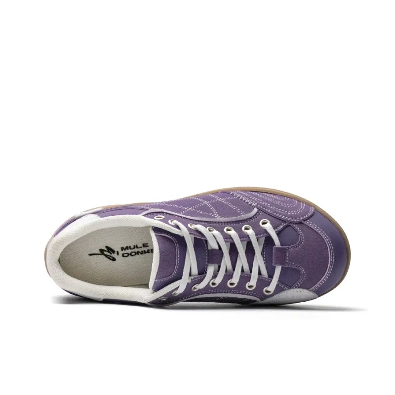 Mule Donkey Lightweight Height Increasing Low Top Casual Shoes Unisex Grape Purple-5
