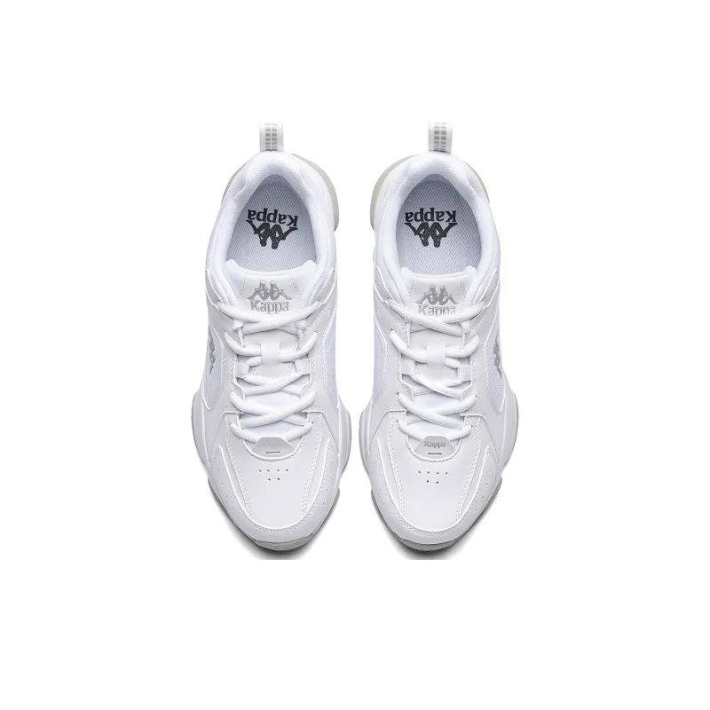 Kappa Anti Slip And Wear Resistant Height Increasing Low Top Chunky Sneakers Women's White-3