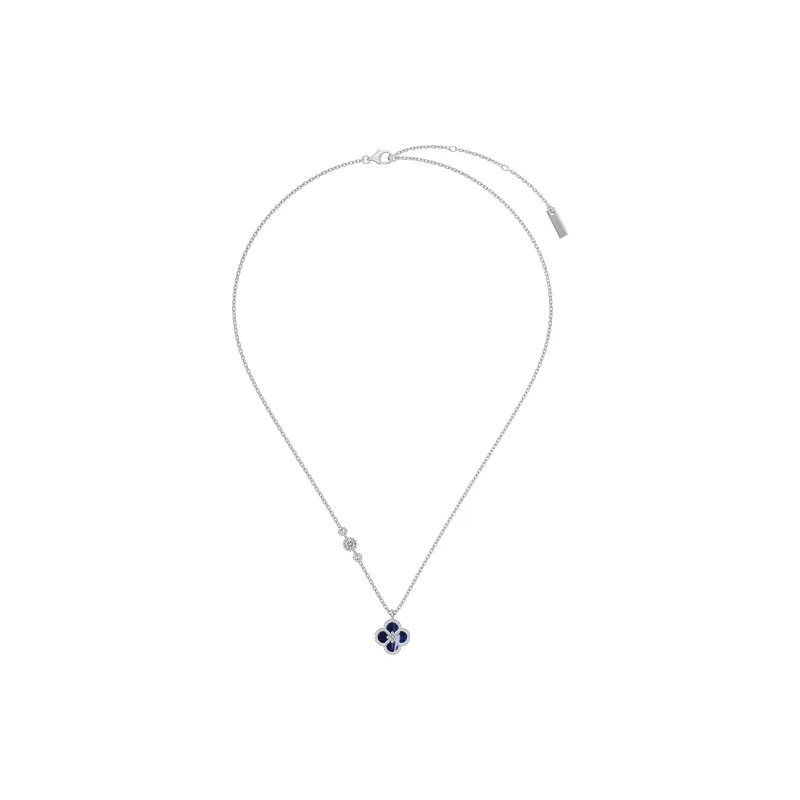 KAILEIFU S925 Silver Necklaces Women's Black/White-21