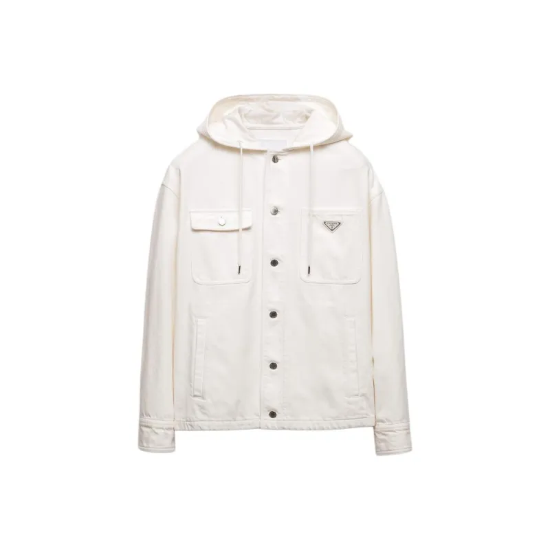 PRADA Hooded Denim Shirt-0