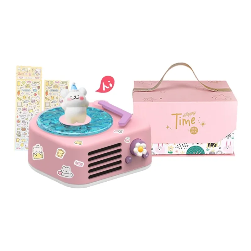 IDEAMAN DIY Dog Sticker Set With Mini Speaker, Cute Light Up Figurine, Gift Box Set-9