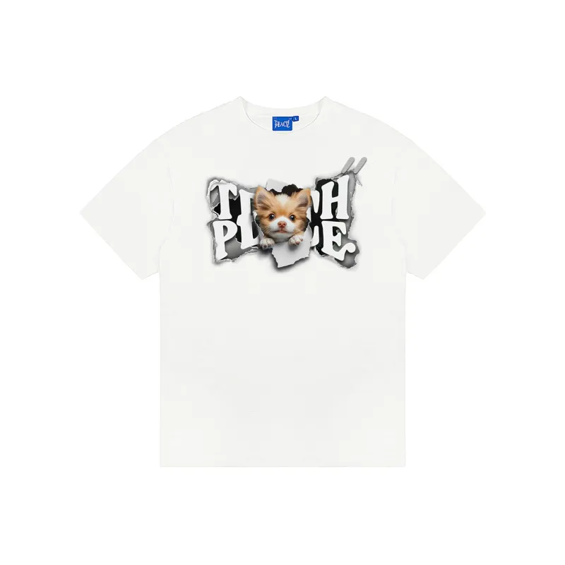 Teach Peace T Shirt Unisex White-0