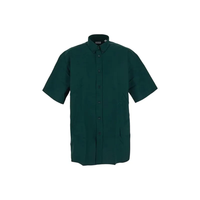 Burberry Logo Embroidered Short Sleeved Shirt-0