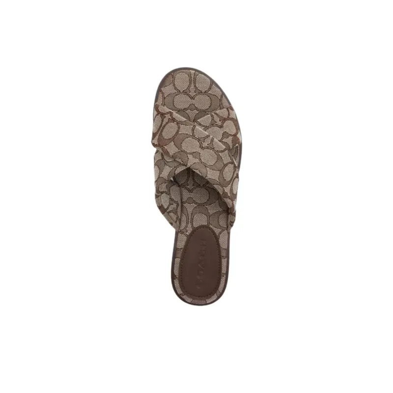 COACH Slide Slippers Women's Brown-3