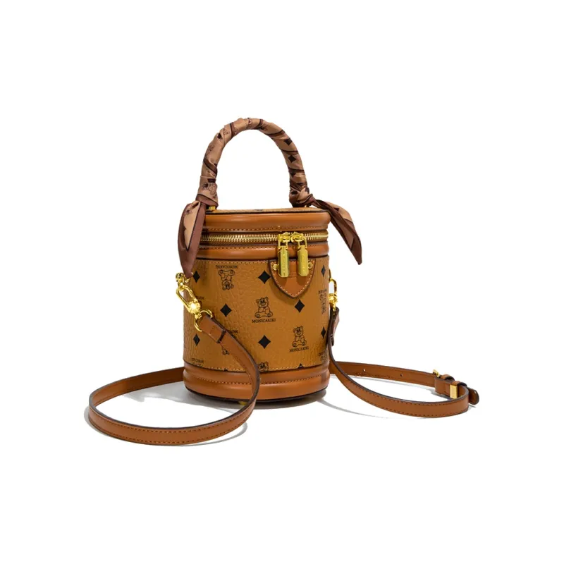 Bywhich PU Bucket Bag, Shoulder Crossbody Handbag Women's Brown-4