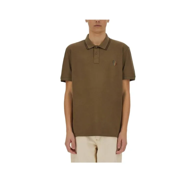 PS By Paul Smith Broad Stripe Zebra embroidery Polo Shirt-0
