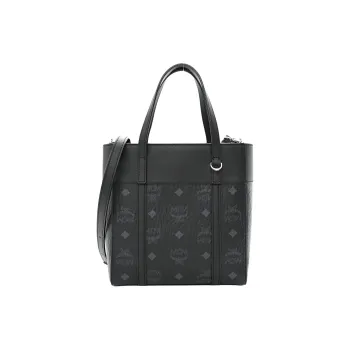MCM Leather Patchwork Calfskin Basket Tote Bag Shopping Bag Shoulder Bag Crossbody Bag Handbags Mini Women's Black