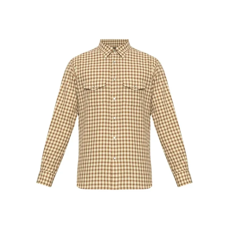TOM FORD Plaid Checked Button Up Shirt-0