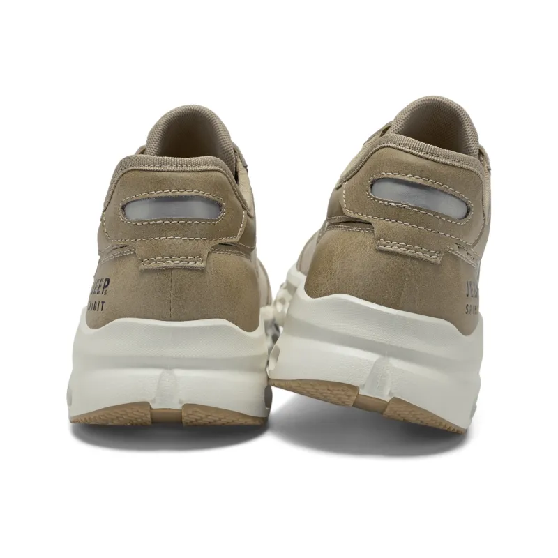 JEEP SPIRIT Slip Resistant, Abrasion Resistant, Breathable, Moisture Wicking Low Top Casual Running Shoes Men's Beige-4