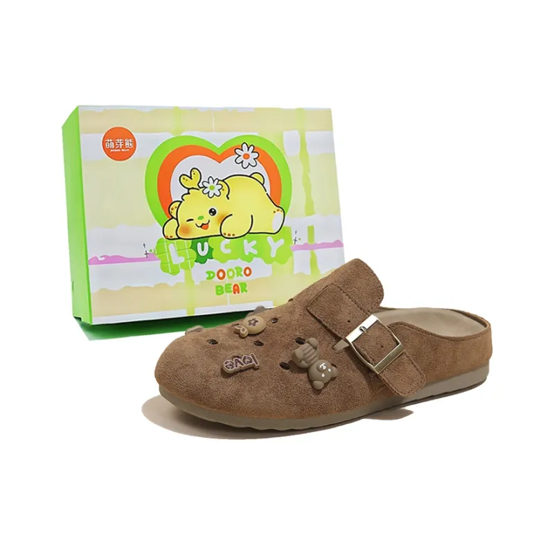Budding Bear Abrasion Resistant Slip Resistant Wrap toe Slippers Women's-0